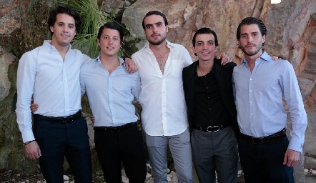  Mauricio Martínez, Santiago González, Manuel Saiz, Santiago Guzmán y Felipe Palau.