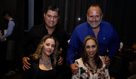  Jorge Zúñiga, Jorge Aldret, Isabel Morales y Marilupe Motilla.