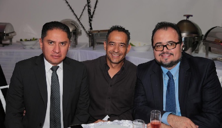  Sergio Cerda, Benjamín Fierro y Óscar Valadez.