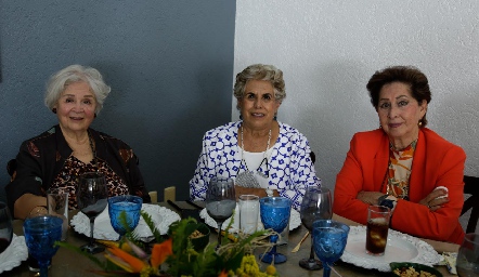  Lili Robles, Lupita Treviño y Concepción Martínez.