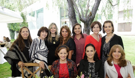  Ángeles Aguilar, Edi Castro, Paty Annette Ruiz, Maru y Adriana Díaz Infante, Coco Mendizábal, Martha Espinoza, Laura Barrios, Gladys Rangel y Araceli Foyo.