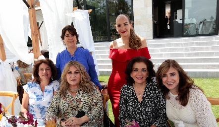  Sandra Galván, Marcela Elizondo, Gabriela González, Carla Serna, Lupita González y Martha Abud.