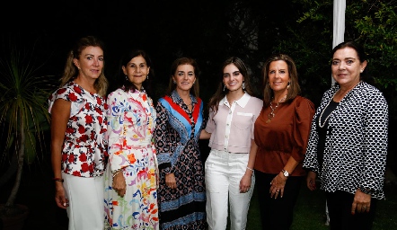 Ana Meade, Luchi Castelo, Adriana Carrera, Adriana Olmos, Martha Muñiz y Marcela Nava.