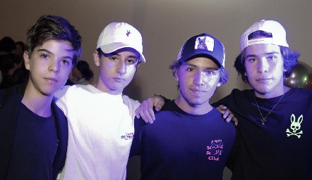 Lucas Espinosa, Víctor Moctezuma, Daniel Carreras y Agustín García.