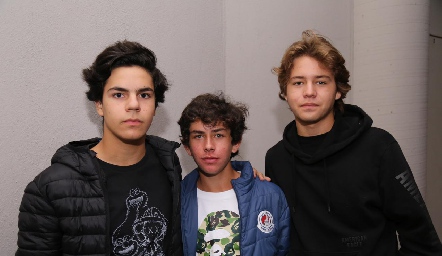 Sebastián Leos, Diego Payán y Nicolás Cué.