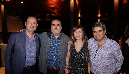 Manuel Toledo, Juan José Leos, Ana Toledo y Paco Leos.