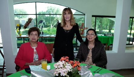  Lucha de la Garza, Ana Rosa Lara y Lucy Compean.