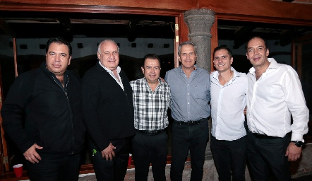  Roberto Silva, Armando Obregón, Jesús Ortiz, Humberto Siller, Felipe Salazar y Omar Abud.