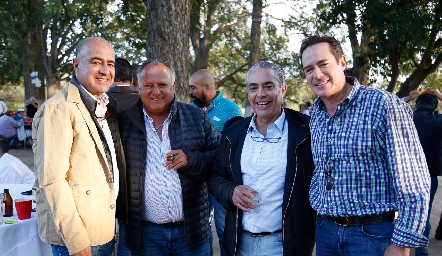 Rafael Olmos, Ariel Aldrett, Chile Serrano y Meme Lozano.