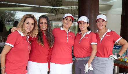  Susana Lara, Lorena Mendoza, Cristi De Cano, Alma Méndez y Silvia Garza.