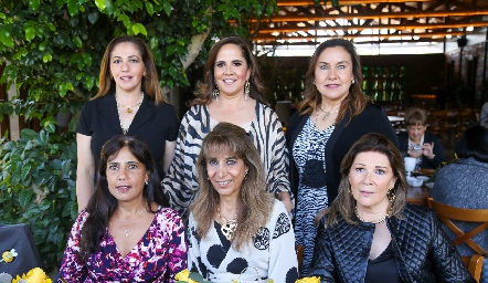  Olga Lorena Castro, Gabriela Payán, Claudia González, Gaby Chevaile, Martha Elena Díaz de León y Ángeles Delgadillo.