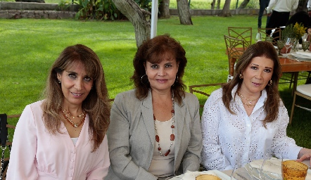  Martha Elena Díaz de León, Guadalupe Hermosillo y Ángeles Delgadillo.