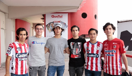  Rafael Córdova, Santiago Portillo, Neto Arpayán, Pato Aguillón, José Emilio Zapata y José Silos.