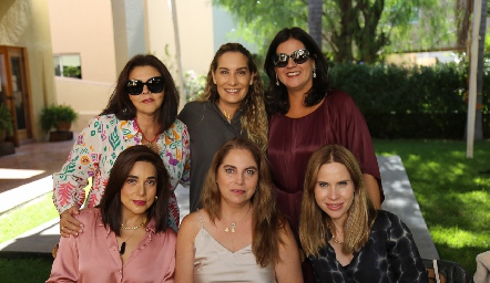  Paty Valadés, Maribel De Antuñano, Cynthia Sánchez, Gaby Martínez, Alba Altamirano y Maiela Conde.