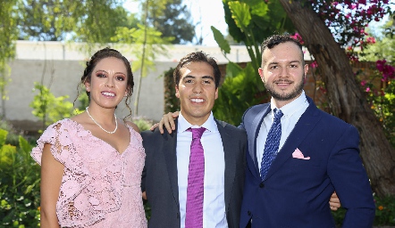   Renata Cruz, Gabriel Cruz y Luis Gerardo Zermeño.