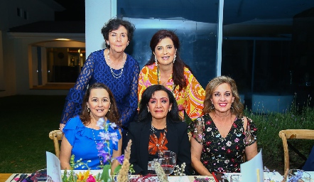  Ana Luisa Mejía, Rosy Vázquez, Lupita López, Kathy Hernández y Yolanda de Aguillón.