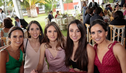  Paola Meade, Lulú Álvarez, Titi Pérez, Gabriela Pizarro y Ana Sofía Camberos.
