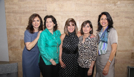  Martha Abud, Sahara González, Martha Elena de Villalba, Maru Briones y María Elena Güemes.