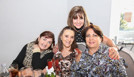  Bety Villalba, Tere Alatorre, Martha García y Sandra Gaviño.