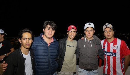  Rafael Córdova, Genaro Garza, Joaquín Gómez, José Ramón Gómez y Manuel Flores.