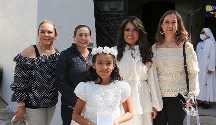  Gabriela Puente, Bárbara Morales, Ana Luisa Martínez, Daniela Ramírez y Mercedes Macías.