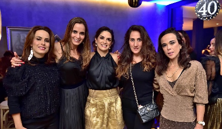  Ana Hernández, Gloria Medina, Daniela Gutiérrez, Lorena Ortiz y Chely Sotomayor.