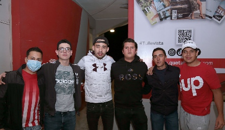  Tomás González, Pedro Lamas, Toño del Peral, Oscar Gómez, Alejandro Vélez y Andrés Ruvalcaba.