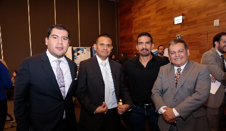  Isaías Rivera, Nicolás Rueda, Jano Segovia y Saúl Romero.