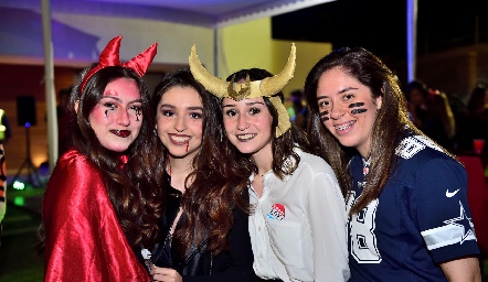 Cora Zepeda, Majo Orduña, Gabriela Hinojosa y Ximena Herrera .