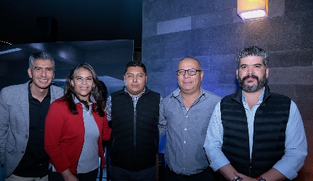  Edrisí Farret, Alejandra Ramírez, Sergio Navarrete, Everardo Armendáris y Rogelio Rico.