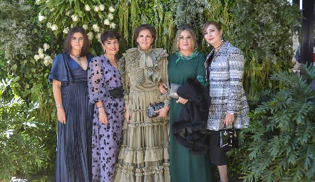  Paty Valadés, Guadalupe González, Clara Duarte, Carla Serna y Laura Michel.