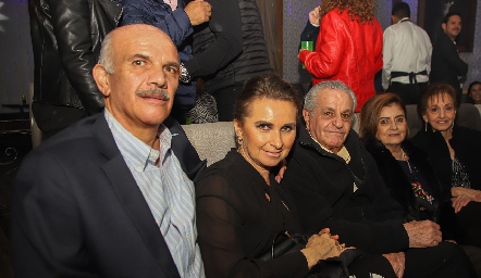 José Luis Musa, Blanca Martell, Manuel Abad, Rosario Morón y Catalina Sarquis.