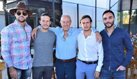  José Ángel Contreras, Mauricio Ramírez, Javier Ramírez, Javier Ramírez e Israel Tost.