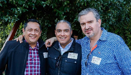  Juan Carlos Negrete, Eduardo García y Mario Güemes.