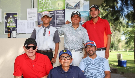  Víctor Ortiz, Ricardo Carrillo, Edwin Carrillo, David Guerrero, Héctor Rueda e Israel García.