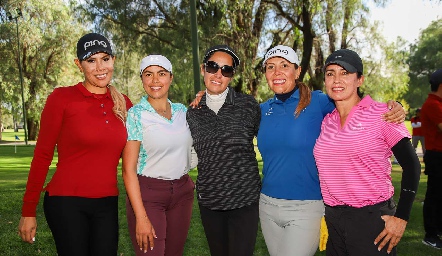 Yoli Robledo, Alexia Mendoza, Fabiola González, Vero Robledo y Alma Rosa Méndez.