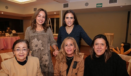  Ana Luisa Acosta, Paloma Velázquez, Jessica Jasso, Adriana Curiel y Paola Suárez.