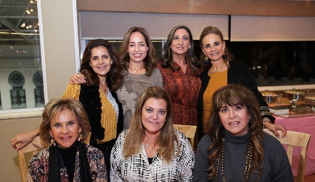  Paty Silos, Ana Luis Acosta, Blanca Cantú, Beatriz Rangel, Gloria Estrada, Montse Lozano y Florencia Soberanis.