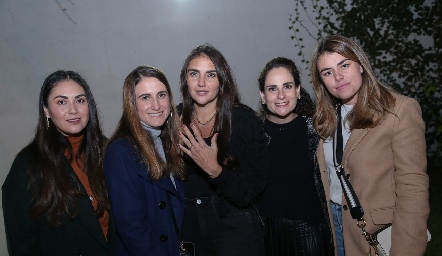 Claudia García, Ana María Carrillo, Andrea Rossel, Jessica Medlich y Guille Quindós.