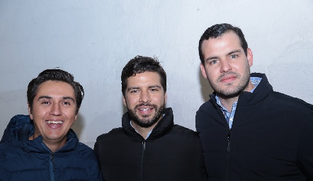  Ricardo Sánchez, Lalo Aranda y Andrés Aranda.