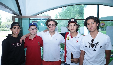  Sebastián de la Torre, Javier Córdova, Mario González, Chema Borbolla y Rodrigo Córdova.