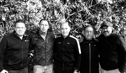  Luis Lozoya, Armando Quintanilla, Enrique Galindo, Jaime Morales y Eduardo Marceleño.
