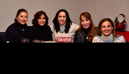 Cristina Pérez, Lucero Motilla, Alma Rosa Méndez, Paty Espinosa y Verónica Alcalde.