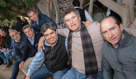 Oscar Villarreal, Galo Galván, Martín de la Rosa, Paco Leos, Jorge Gómez y Javier Palau.
