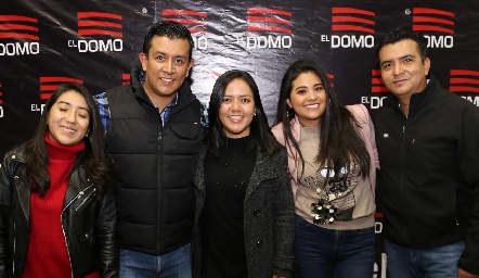  Mariana Mesa, Luis Valerio, Anahí Martínez, Paulina Herrera y Emanuel Coronado.