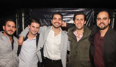  Oscar Díaz, José Pablo Andrés, Alejandro Pérez, Gabriel Villarreal y Daniel Garza.