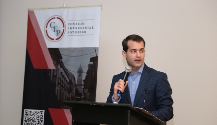  Pablo Zendejas, Presidente de Jóvenes Empresarios del Consejo Empresarial Potosino.