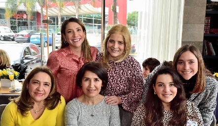 Montse Elizondo, Carla Dorador, Ari Elizondo, Alicia, Pilar y Yusa de la Rosa.