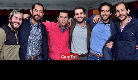  Alfonso Galán, Mau Purata, Cristóbal Herrera, Juan Pablo Chávez, Alejandro Martínez y Daniel Mendizábal.