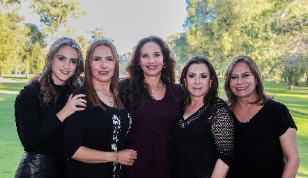  Ale Valdez, Nidia González, Zaida Ramírez, Graciela Valdez y Zaida Minero.